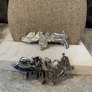 Vintage Set of 2 Southwestern Hair Clips